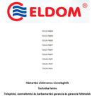 ELDOM Favourite 10 literes telepítési útmutató