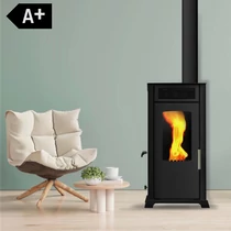 BABA'S Stove ECO FAN 8 fa- és pellet tüzelésű kályha ventilátorral (8 kW - acéllemez)