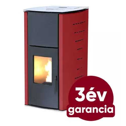 FALCON COMODO CENTRAL P12 vízteres pellet kályha (13 kW - bordó)