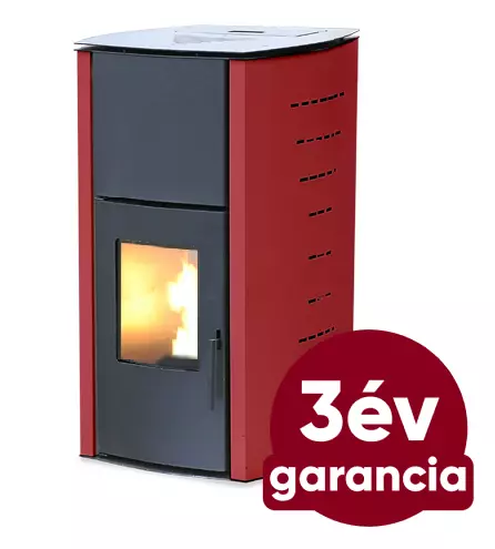 FALCON COMODO CENTRAL P12 vízteres pellet kályha (13 kW - bordó)